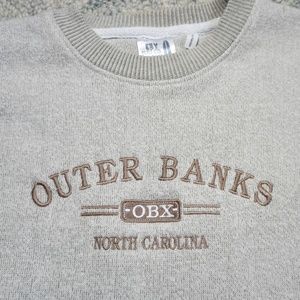 Outer Banks OBX North Carolina Sweatshirt Women Sz S Embroidered Surf Beach